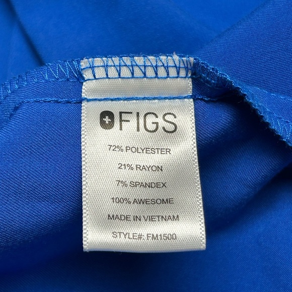 Figs Leon Three-Pocket Scrub Top Royal Blue Size L - Picture 8 of 9
